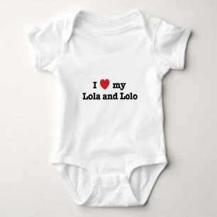 Body Para Bebê Eu amo meus Lola e Lolo
