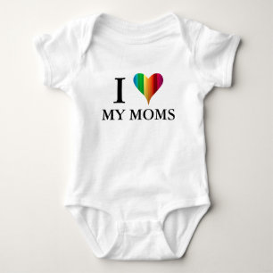 Body Para Bebê Eu amo meus mães/pais