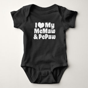 Body Para Bebê Eu amo meus MeMaw e PePaw