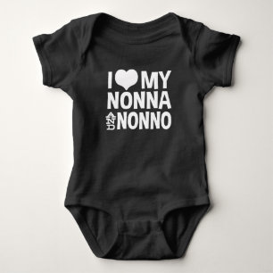 Body Para Bebê Eu amo meus Nonna e Nonno