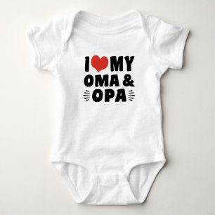 Body Para Bebê Eu amo meus Oma e Opa