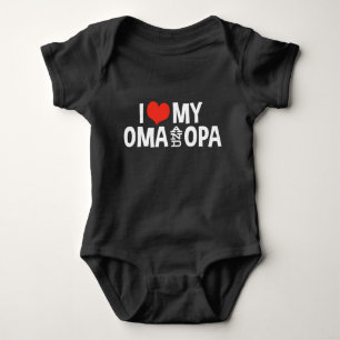 Body Para Bebê Eu amo meus Oma e Opa