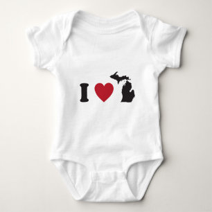Body Para Bebê Eu amo Michigan