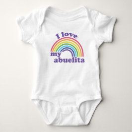 Body Para Bebê Eu Amo Minha Abuelita - Cute Arco-Íris