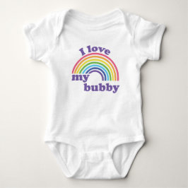 Body Para Bebê Eu Amo Minha Bubby - Arco-íris Fofo