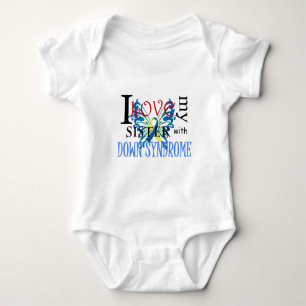 Body Para Bebê Eu amo minha irmã com síndrome de Down
