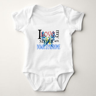Body Para Bebê Eu amo minha irmã com síndrome de Down