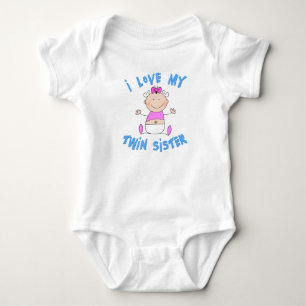 Body Para Bebê Eu Amo Minha Irmã Gêmea