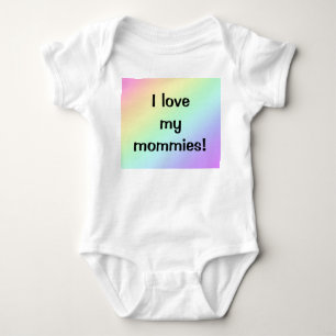 Body Para Bebê Eu Amo Minha Mãe Arco-Íris