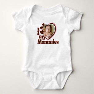 Body Para Bebê Eu Amo Minha Mãe Foto Marrom Rosa