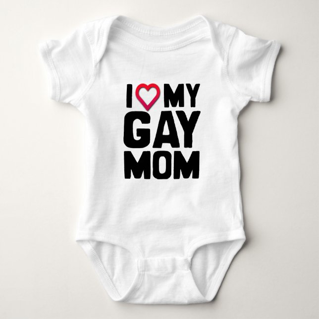 BODY PARA BEBÊ EU AMO MINHA MÃE GAY (Frente)