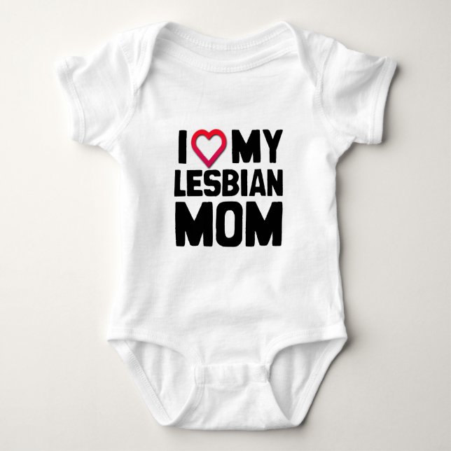 BODY PARA BEBÊ EU AMO MINHA MÃE LÉSBICA (Frente)