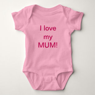 Body Para Bebê Eu amo minha MÃE que o bebê cresce