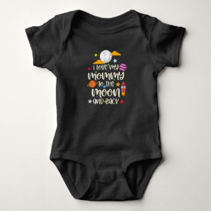 Body Para Bebê Eu Amo Minha Mamãe À Lua E Volta