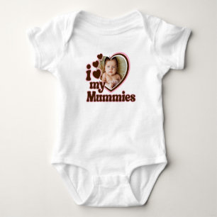 Body Para Bebê Eu Amo Minha Mamãe Foto Rosa Castanho