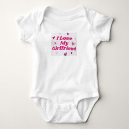 Body Para Bebê EU AMO MINHA NAMORADA DE COR ROSA na li