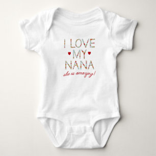 Body Para Bebê Eu amo minha Nana