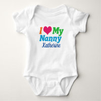 Eu Amo Minha Nanny Cute Personalizada