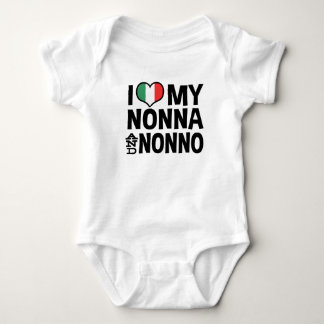 Body Para Bebê Eu amo minha Nonna e Nonno
