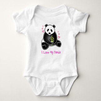 Body Para Bebê Eu amo minha panda