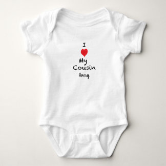 Body Para Bebê Eu amo minha parte customizável do primo uma