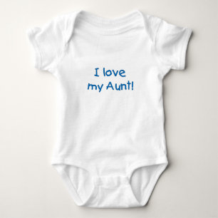 Body Para Bebê Eu amo minha tia! (azul) Creeper infantil