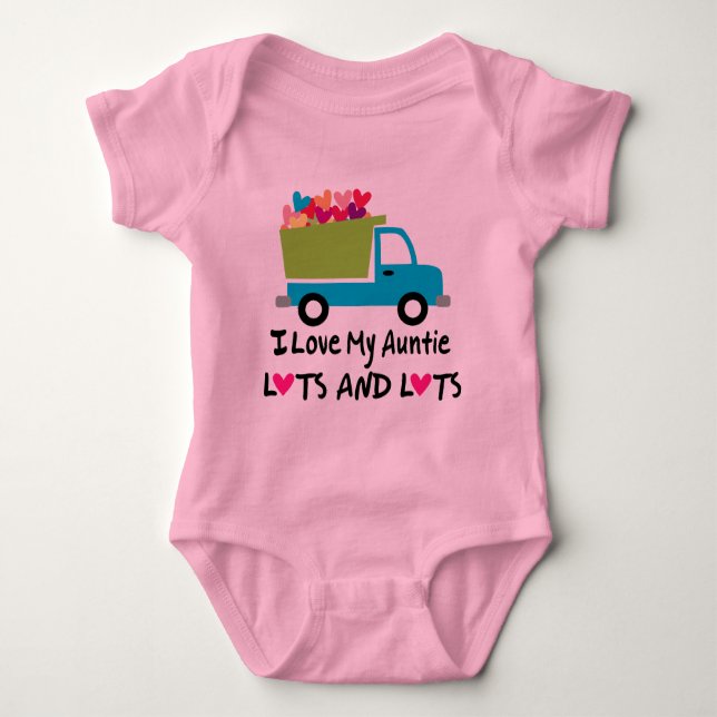 Body Para Bebê Eu amo minha tia Presente (Frente)