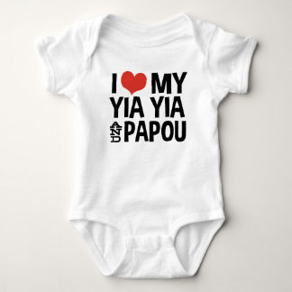 Body Para Bebê Eu amo minha Yia Yia e Papou