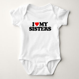BODY PARA BEBÊ EU AMO MINHAS IRMÃS