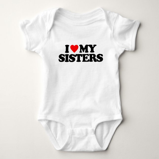 BODY PARA BEBÊ EU AMO MINHAS IRMÃS (Frente)