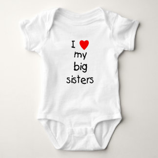 Body Para Bebê Eu Amo Minhas Irmãs Grandes