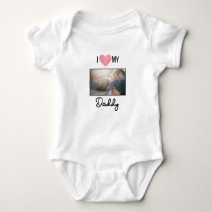 BODY PARA BEBÊ EU AMO MINHAS ROUPAS DE BEBÊ PAI FOTO PERSONALIZAD