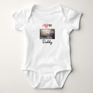 BODY PARA BEBÊ EU AMO MINHAS ROUPAS DE BEBÊ PAI FOTO PERSONALIZAD