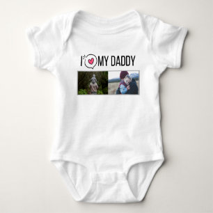BODY PARA BEBÊ EU AMO MINHAS ROUPAS DE BEBÊ PAI FOTO PERSONALIZAD