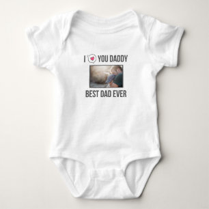 BODY PARA BEBÊ EU AMO MINHAS ROUPAS DE BEBÊ PAI FOTO PERSONALIZAD