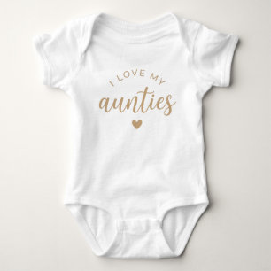 Body Para Bebê Eu Amo Minhas Tias Lindas