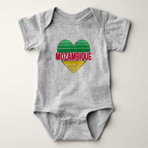 Body Para Bebê Eu Amo Moçambique, Coração Mozambicano