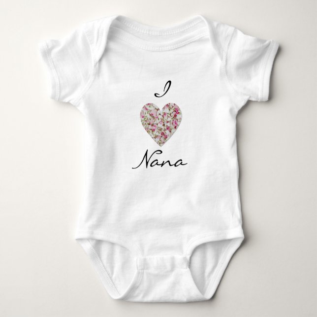 Body Para Bebê Eu Amo Nana Baby Jersey Bodycase (Frente)