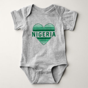 Body Para Bebê Eu Amo Nigéria, Coração nigeriana