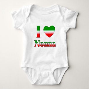 Body Para Bebê Eu amo Nonna (a avó italiana)