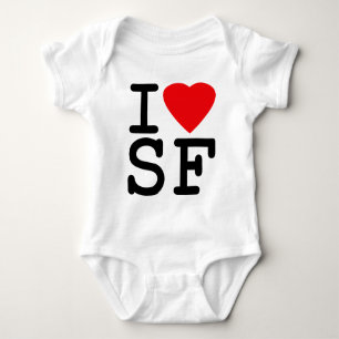 Body Para Bebê Eu amo o coração San Francisco