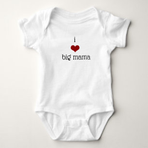 Body Para Bebê Eu amo o coração vermelho da avó da mamãe