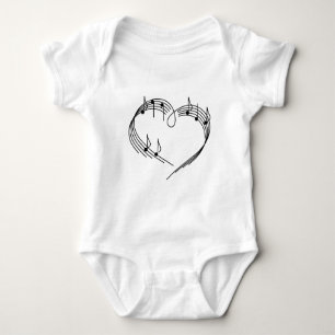 Body Para Bebê Eu amo o design da música