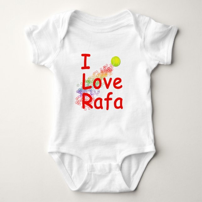 Body Para Bebê Eu amo o design do tênis de Rafa (Frente)