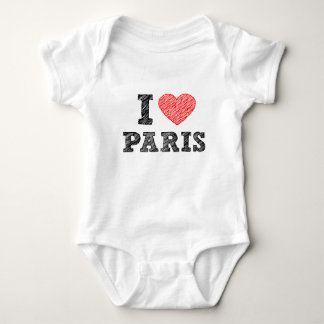 Body Para Bebê Eu amo o esboço de Paris