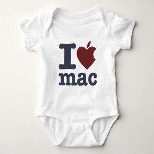Body Para Bebê Eu amo o Mac