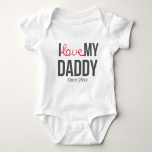 BODY PARA BEBÊ EU AMO O MEU BEBÊ PAI ROUPAS TEXTO PERSONALIZADO