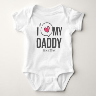 BODY PARA BEBÊ EU AMO O MEU BEBÊ PAI ROUPAS TEXTO PERSONALIZADO