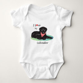 Body Para Bebê Eu amo o meu Labrador