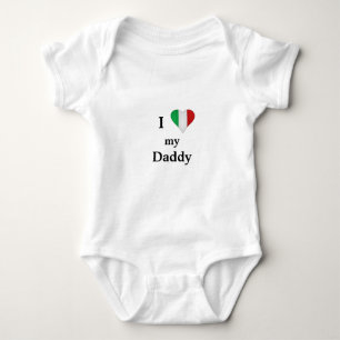 Body Para Bebê Eu Amo O Meu Pai De Bebê Do Coração Italiano